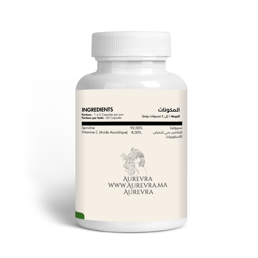 Aurevra Vitamin C + Spirulina Capsules